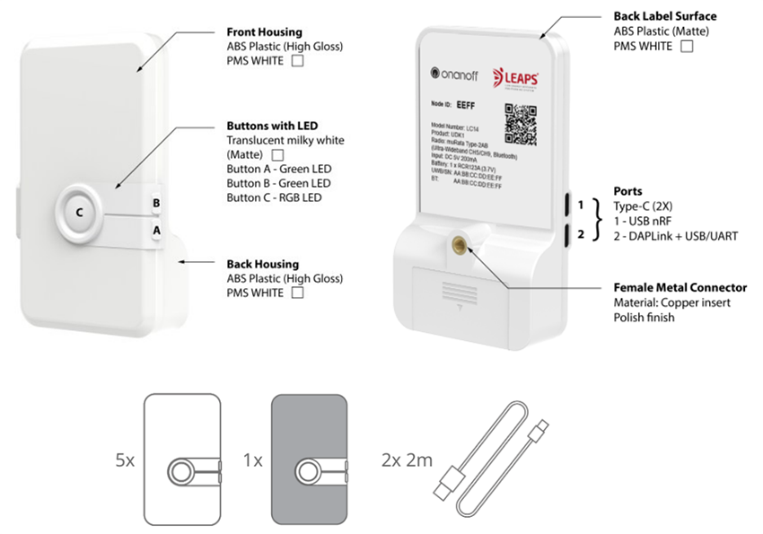 Plan mécanique - Qorvo Kit de développement ultra large bande QM33120WDK2